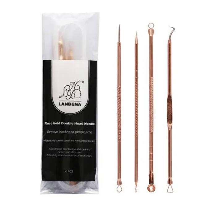 Rose gold acne needle Needle 4 piece set Rose Gold - Shop at LoveMi