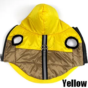 Pet hooded warm cotton coat Yellow - Shop at LoveMi