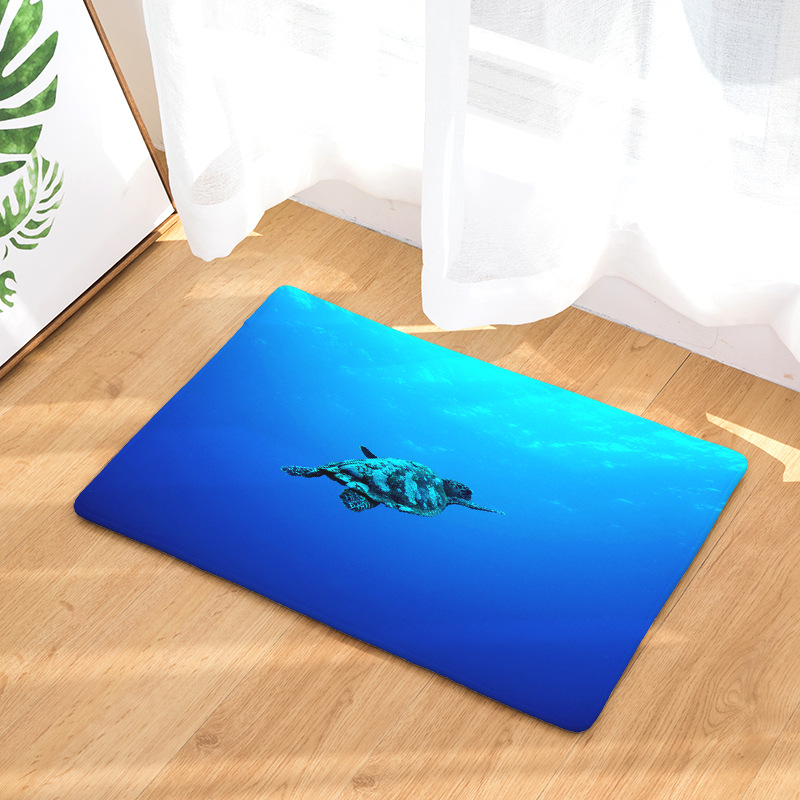 Turtle print floor mat