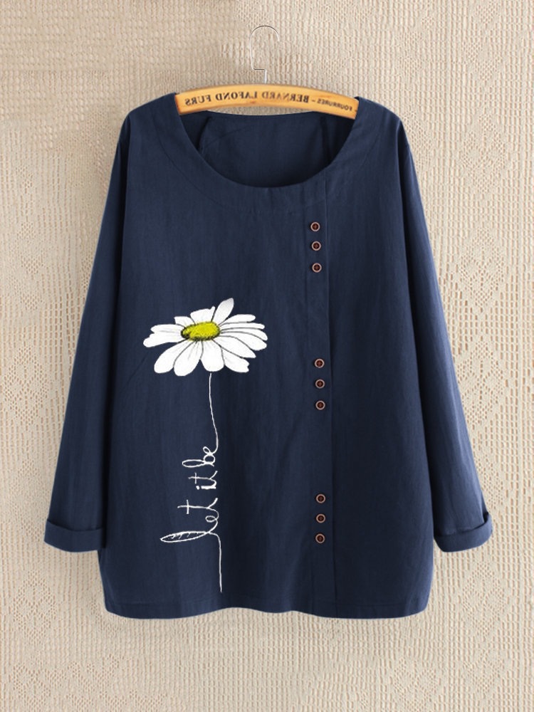 Printed button-up shirt