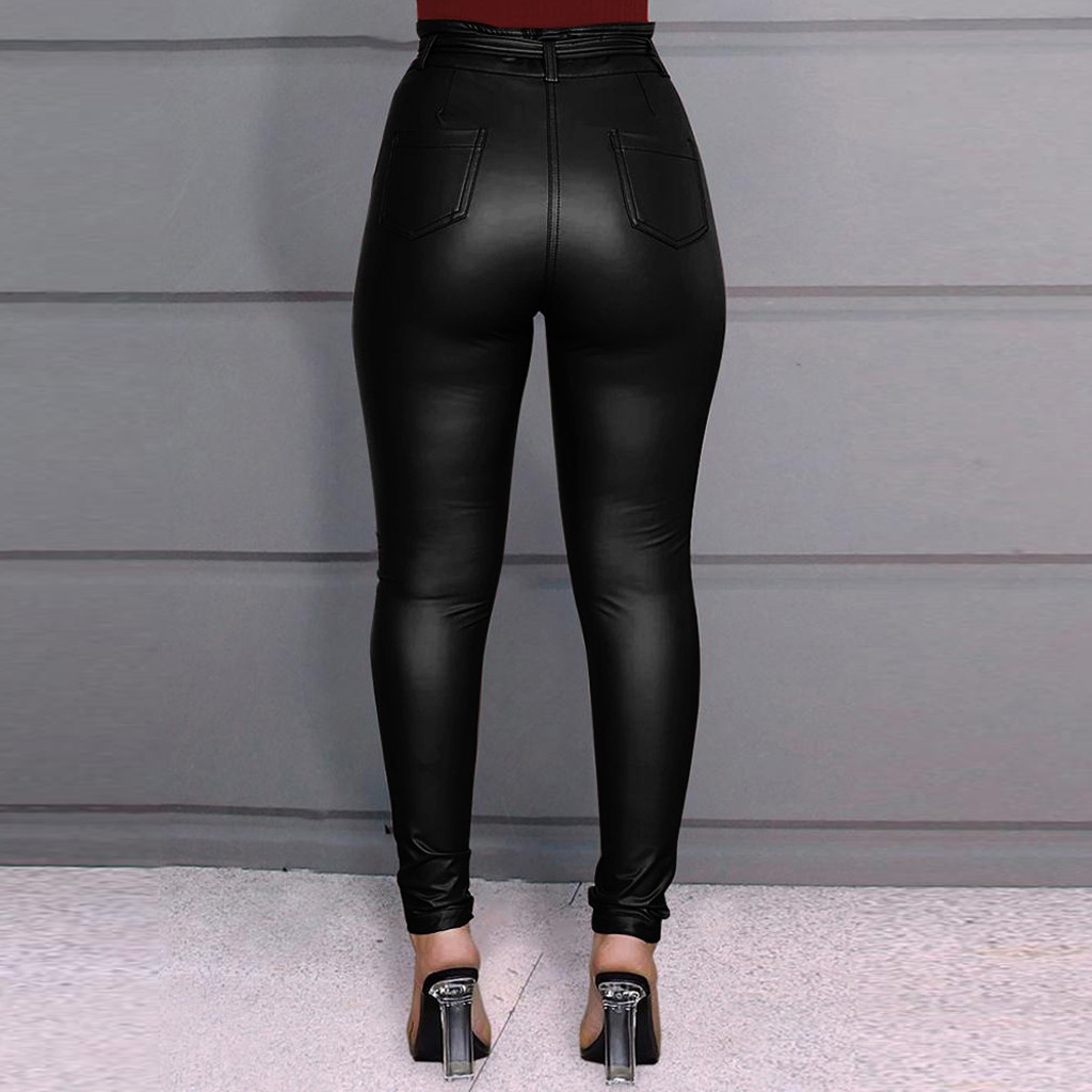 Tight pu leather leggings - Image 3