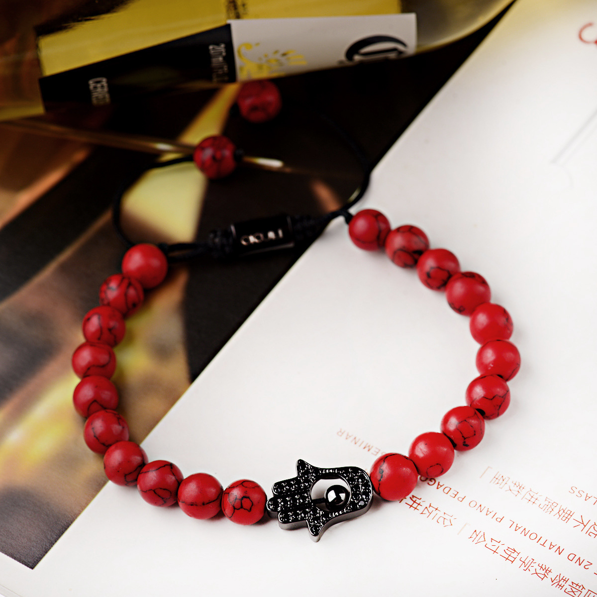 Red dragon bead bracelet