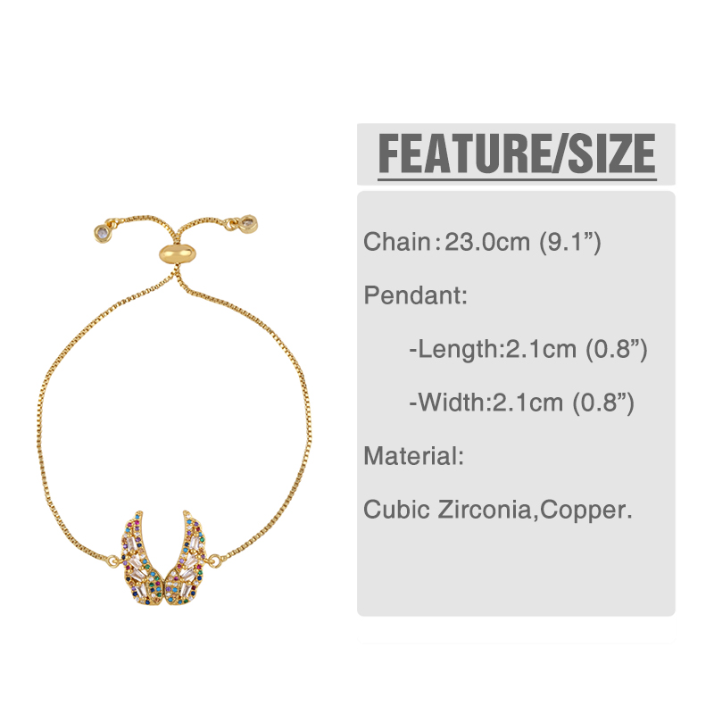 Ladies colorful zircon bracelet