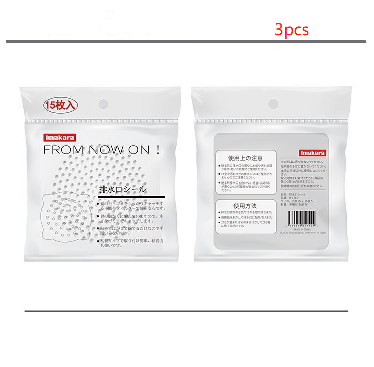 Disposable drainage outlet hair filter sticker