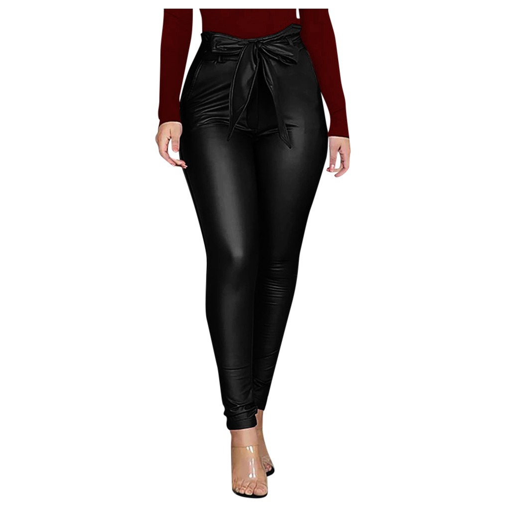 Tight pu leather leggings - Image 1