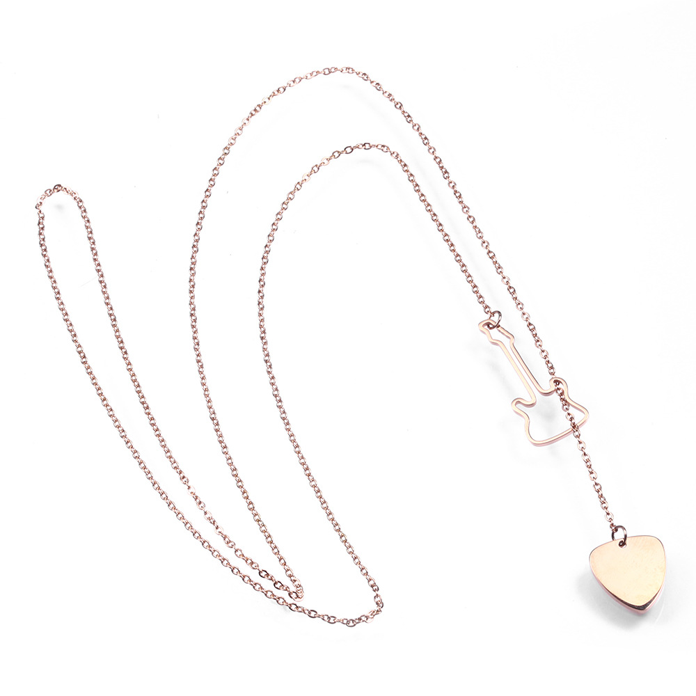 Guitar pick musical instrument lady clavicle chain