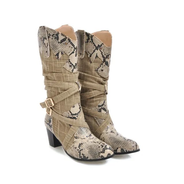Long boots pointed toe women's boots Beige - Shop at LoveMi