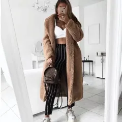 Woolen coat and woolen coat - Brown - View 1