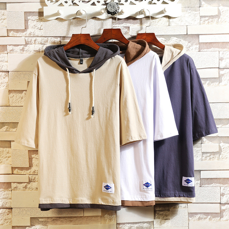 Hong Kong style loose hooded half sleeve