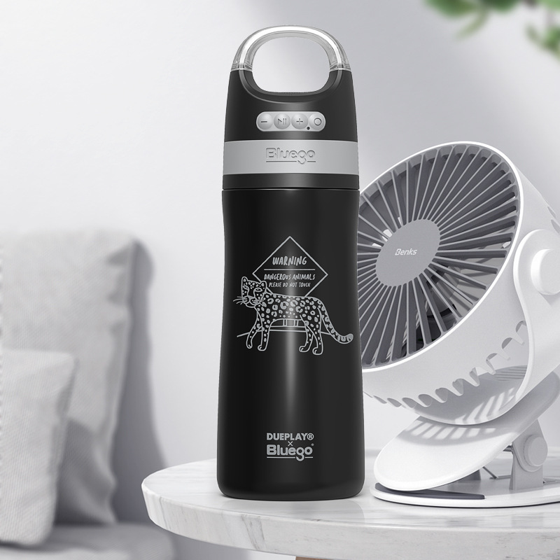 كوب ماء ذكي مقاوم للماء بتقنية البلوتوث مع مشغل موسيقى