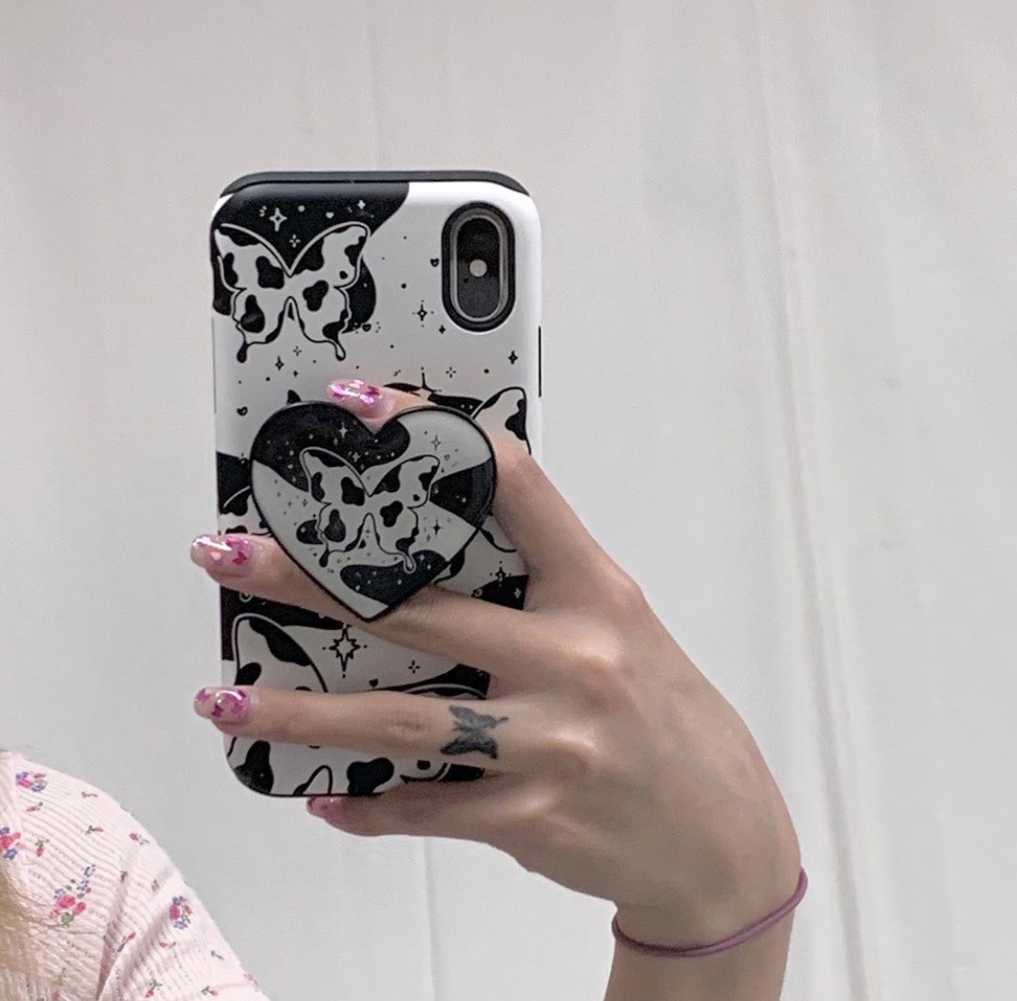 Compatible with Apple , Black butterfly phone case