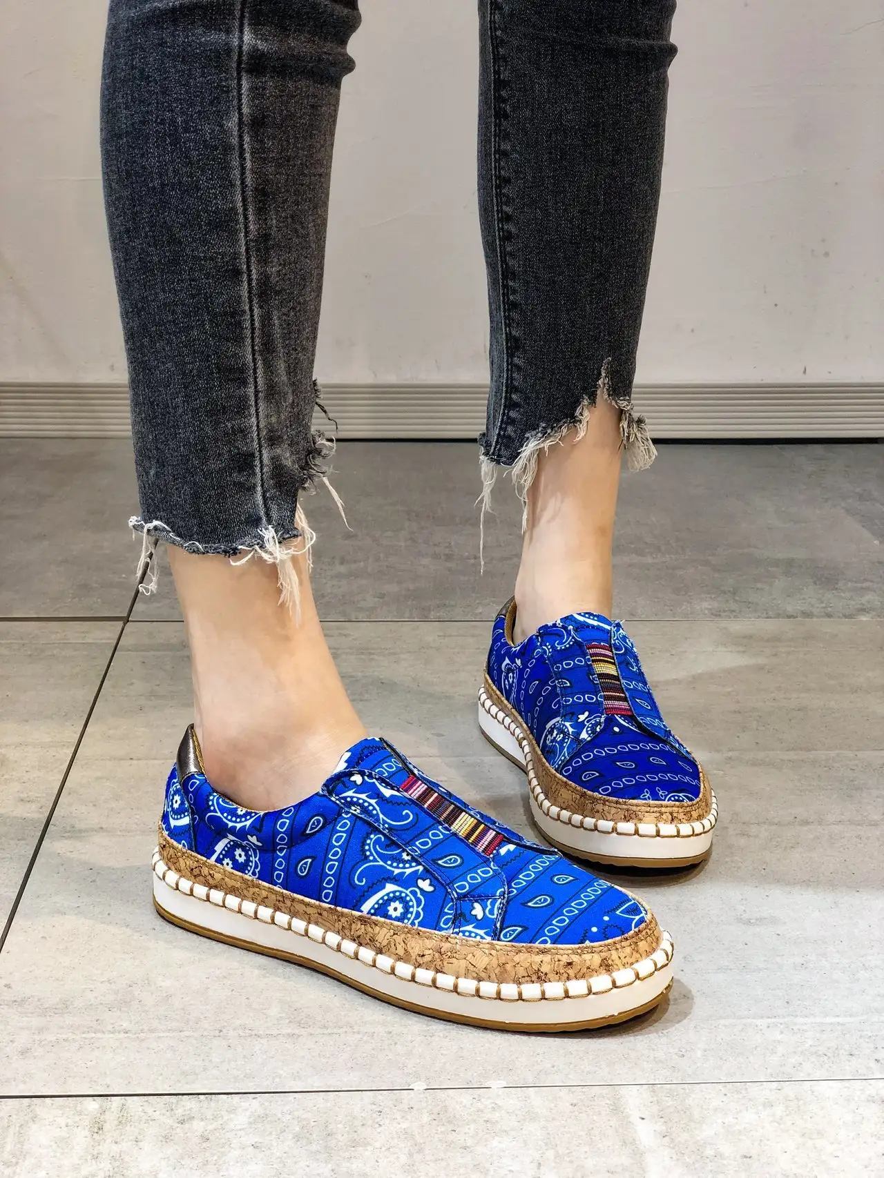 Muffin heel casual women's single shoes