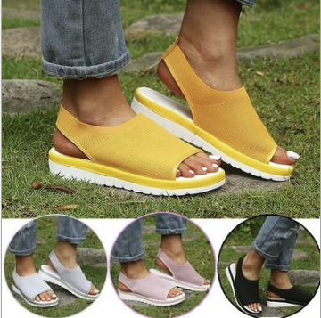 Comfortable slope heel casual sandals