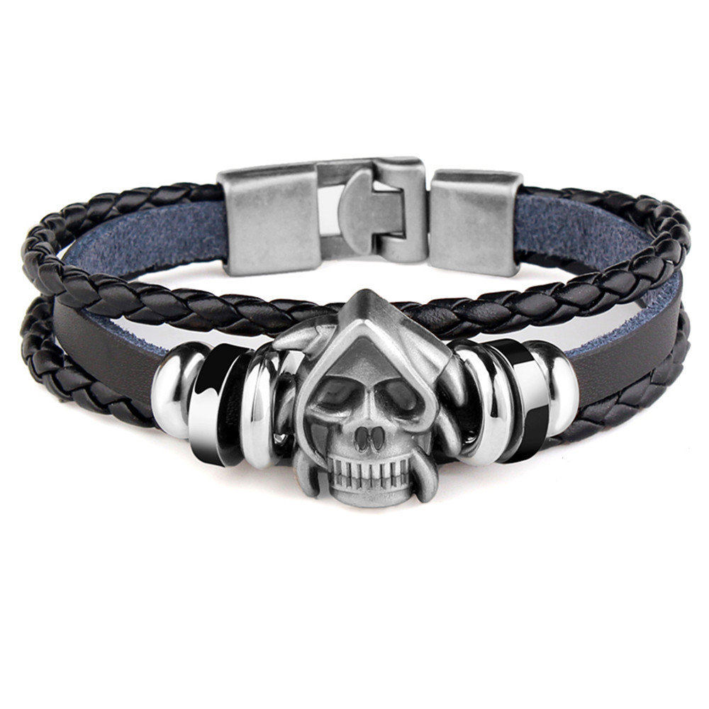 Multilayer leather bracelet