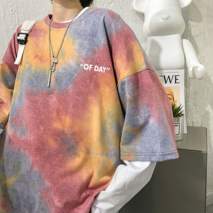 Short sleeve tie-dye T-shirt