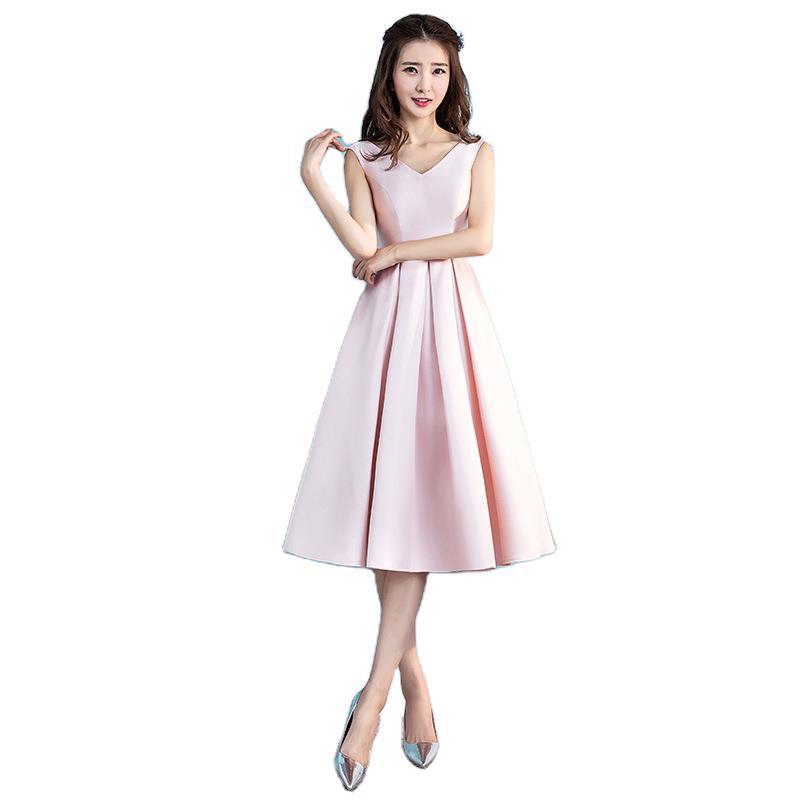 One-shoulder satin evening dress