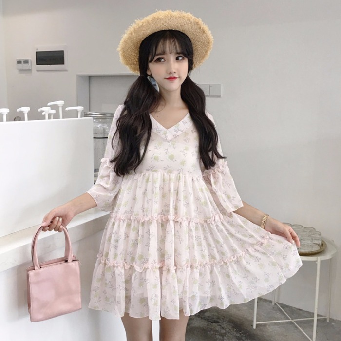 Chiffon cake dress