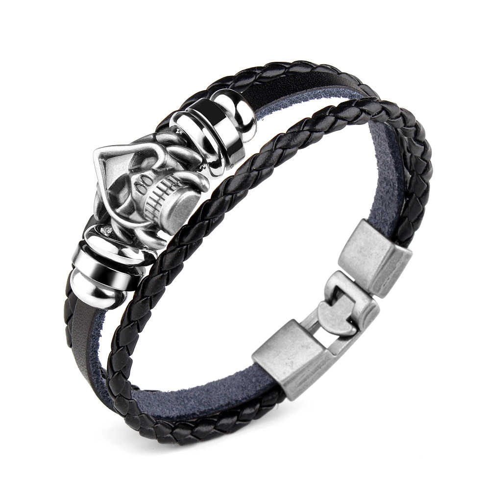 Multilayer leather bracelet