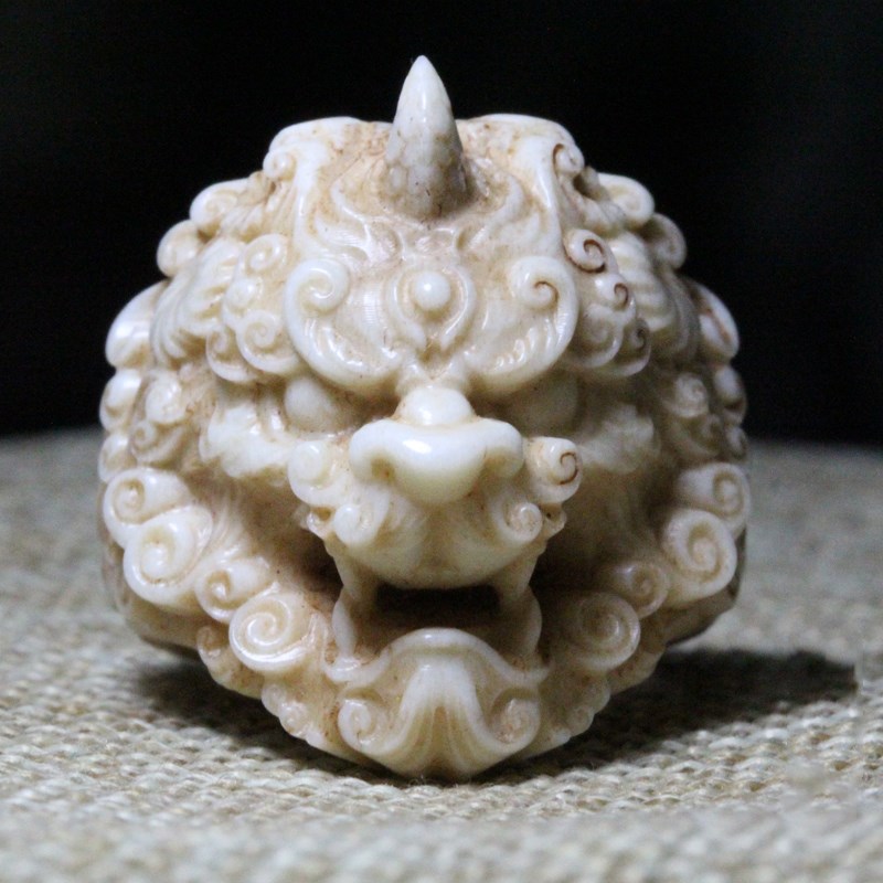 Natural Antlers Carved Pixiu Ring