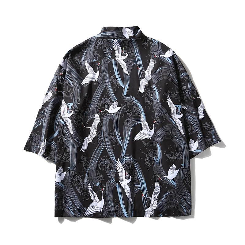 Loose three-quarter sleeve shirt jacket