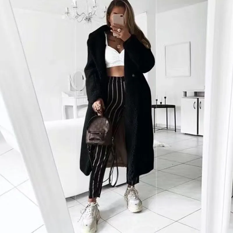 Woolen coat and woolen coat - Black