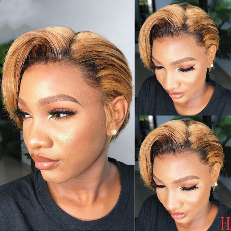 Side mixed blonde short straight hair As Shown - Shop at LoveMi