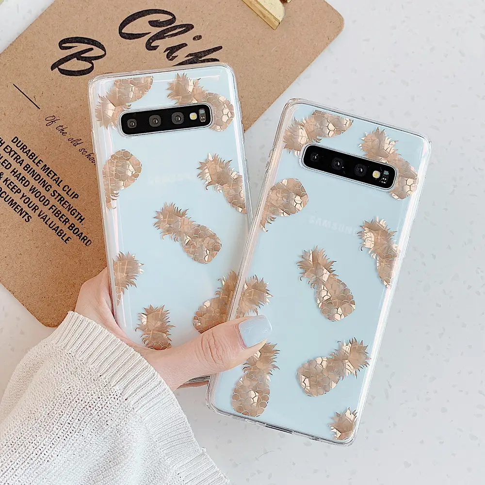Electroplating leaf phone case
