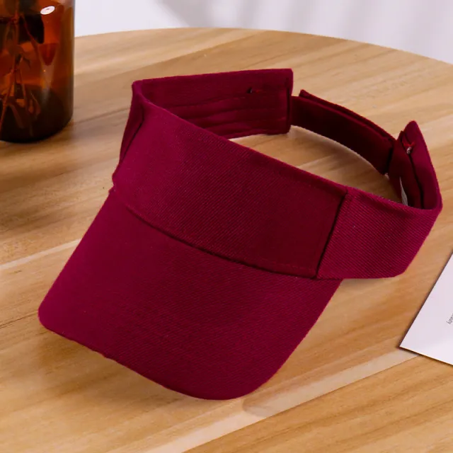 Summer outdoor sun shade ladies empty top hat Wine Red - Shop at LoveMi