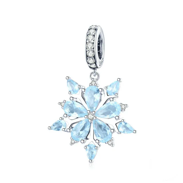 Snowflake Sterling Silver Pendant As Shown - Shop at LoveMi