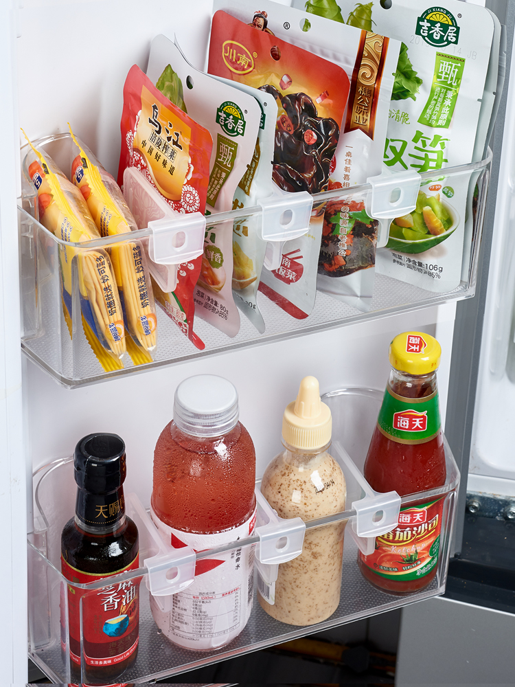 Refrigerator door shelf divider