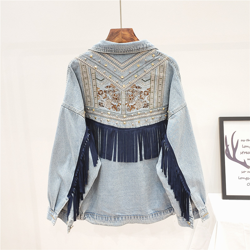 All-match spring and autumn net red denim clothes