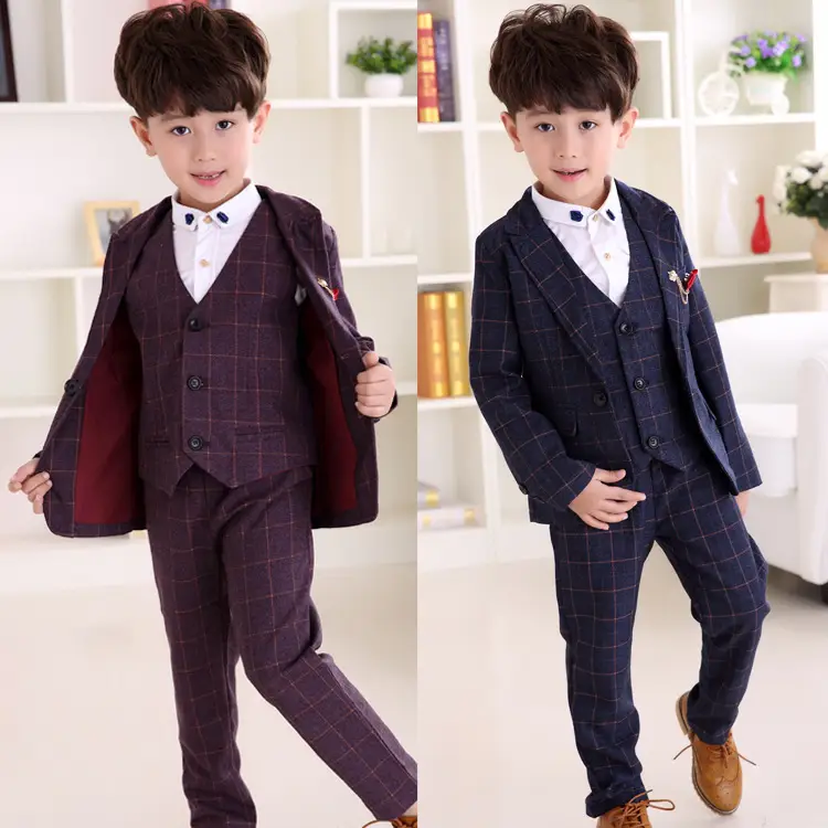 Three-piece suit, vest, pants, children's wear