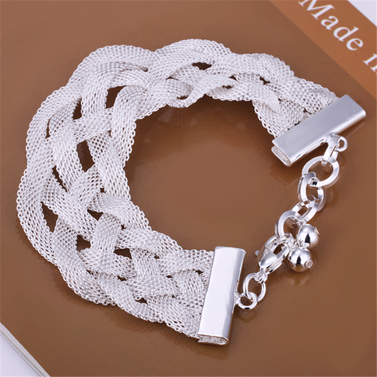 Woven wide mesh bracelet