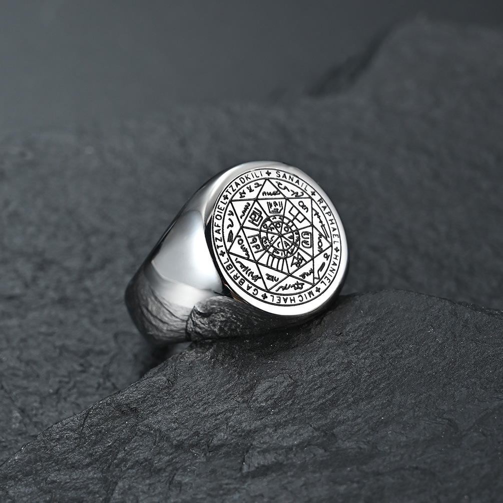 Titanium steel men's ring