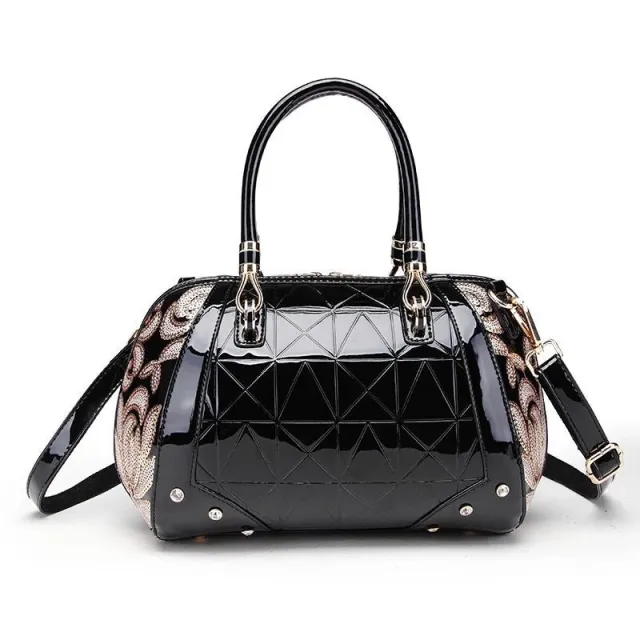 Patent leather Boston handbag Black - Shop at LoveMi