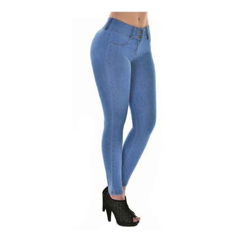 High waist sexy jeans pants Blue - Shop at LoveMi