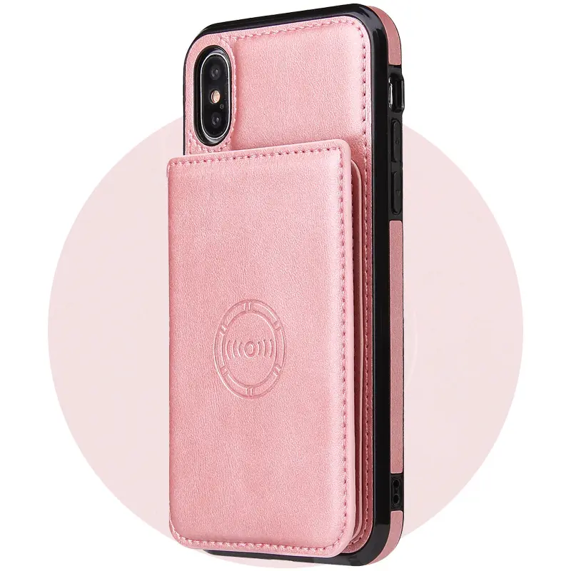 Card wallet leather case phone