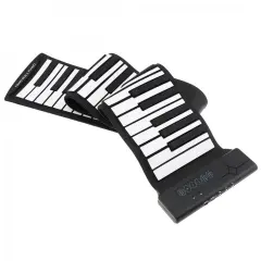 Portable Roll Up Piano 88 Keys Pure Musical Instrument Sound - Black - View 1