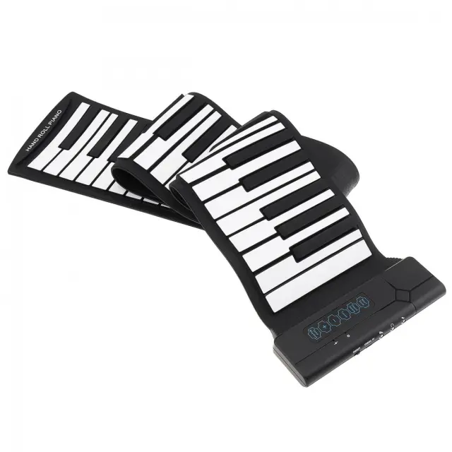 Portable Roll Up Piano 88 Keys Pure Musical Instrument Sound Black - Shop at LoveMi
