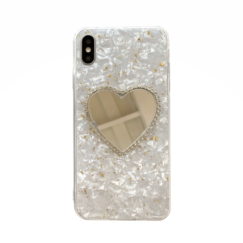 Gold foil mirror shell pattern phone case