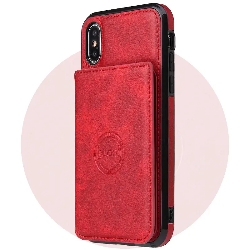 Card wallet leather case phone