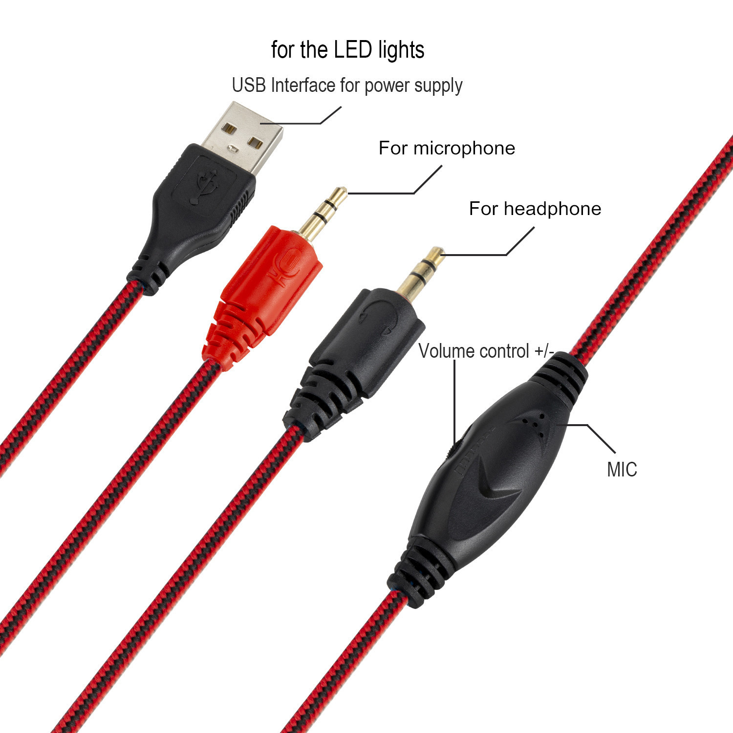 830MV luminous wired computer headset
