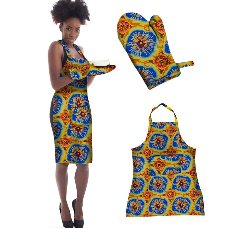 Ethnic style characteristic printed apron suit