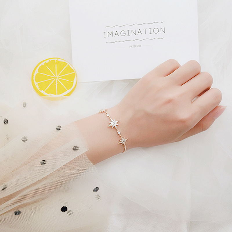 Eight-pointed star bracelet