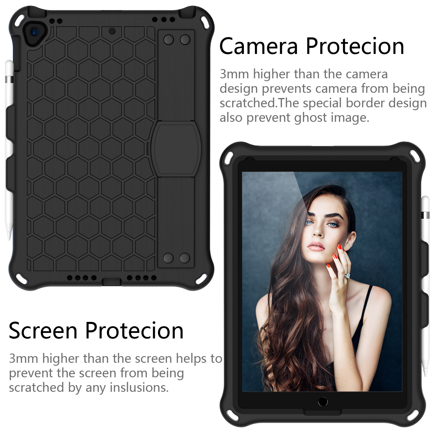 Compatible with Apple, New iPad 10.2 Honeycomb EVA Cover — foto 3