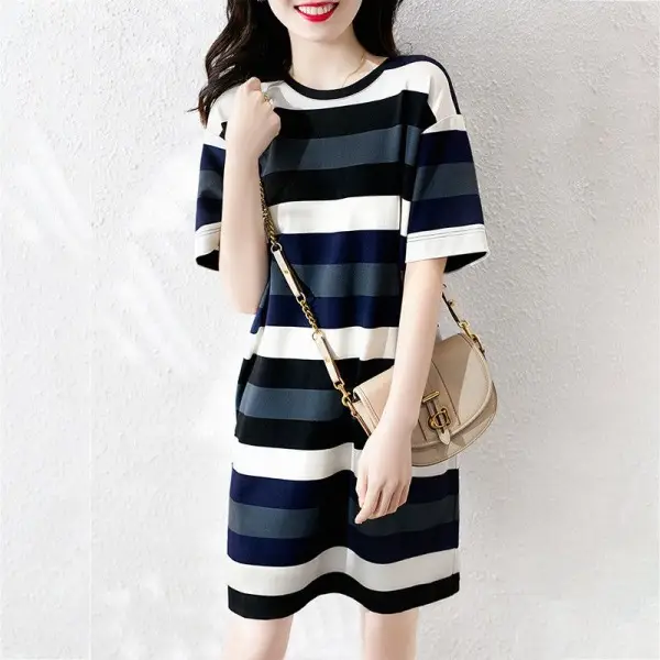 Striped print dress