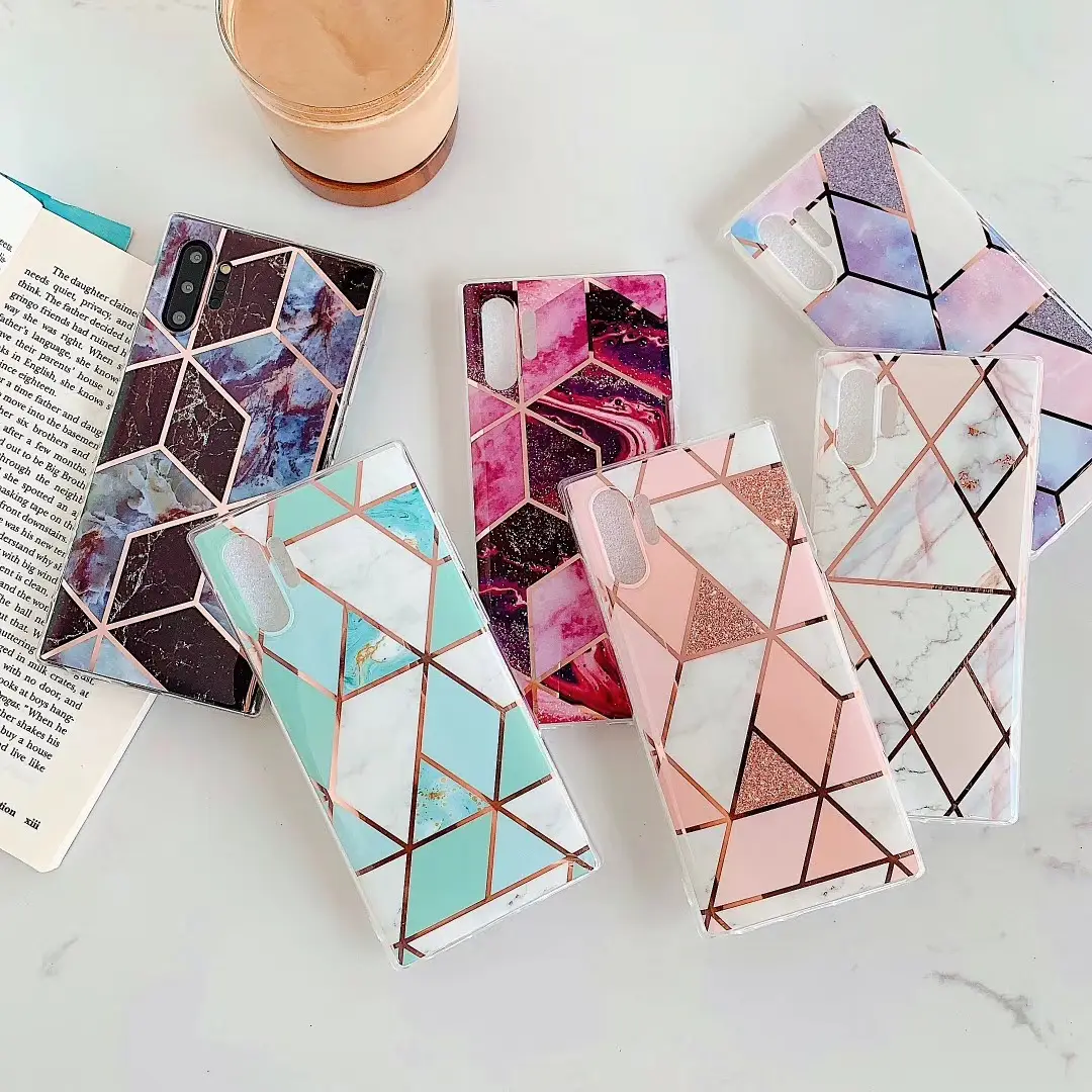 Stitching marble pattern phone case