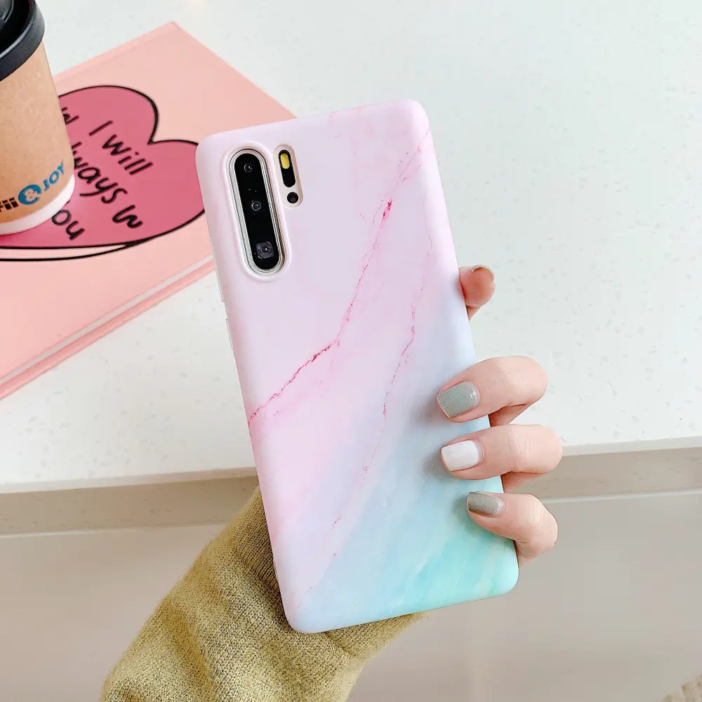 Gradient Ring Marble Mobile Phone Case