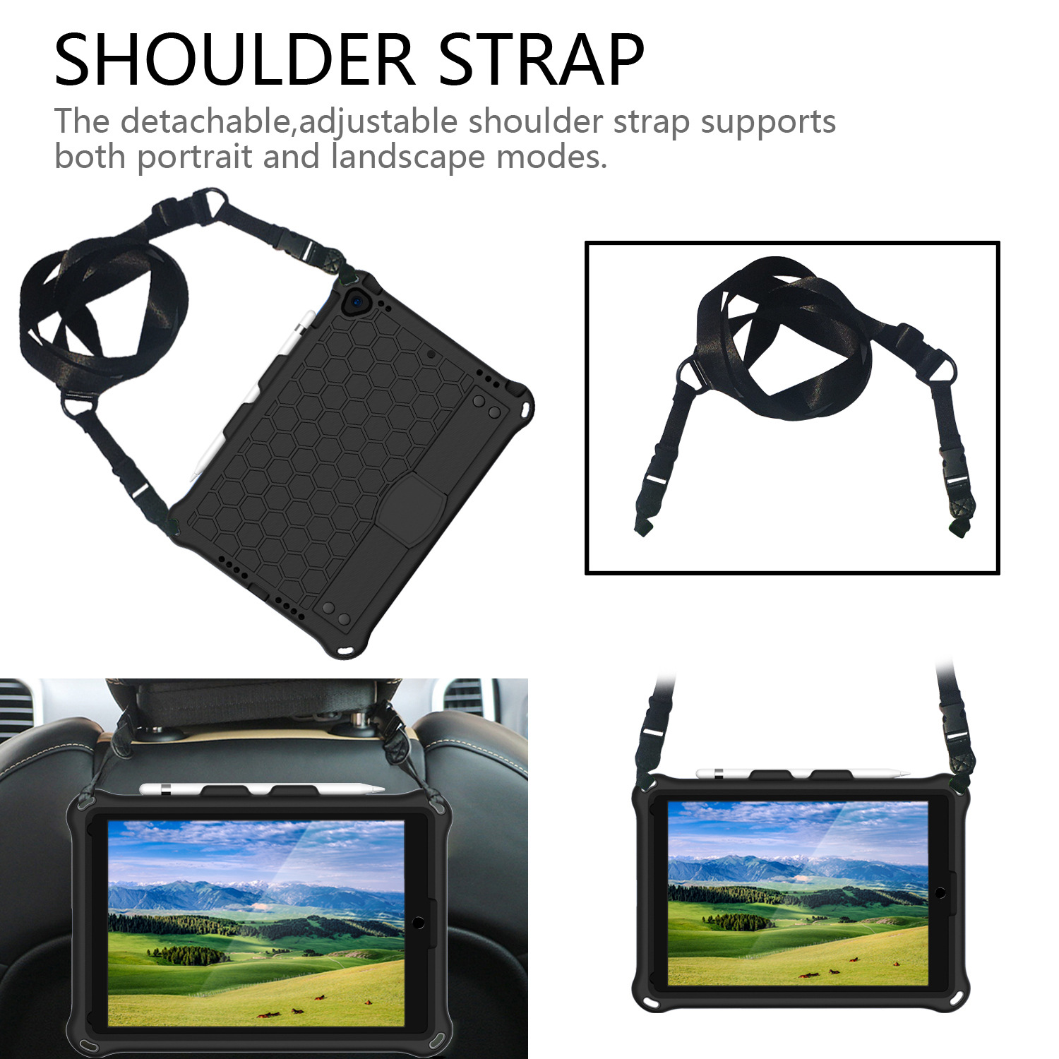 Compatible with Apple, New iPad 10.2 Honeycomb EVA Cover — foto 9