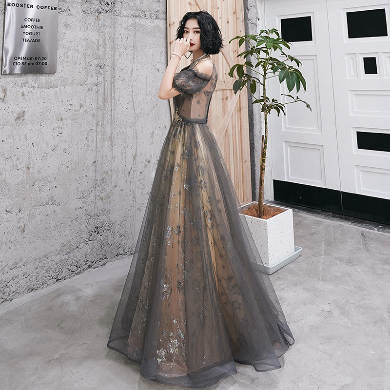 فستان أنيق فاخر بكتف واحد